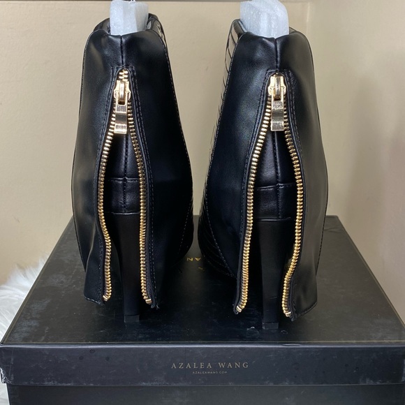 Azalea Wang Black Patent Wedge Bootie - Picture 6 of 11